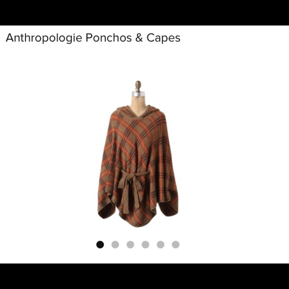 Anthropologie fall colors Hallstatt plaid poncho